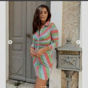 NWT Zara Striped Shirt Dress size M